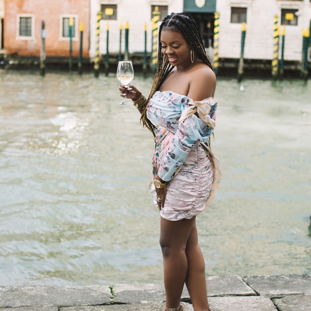 Goddess wrap up dress